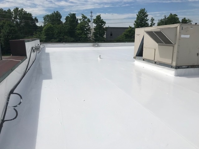 Roof coating and modification work