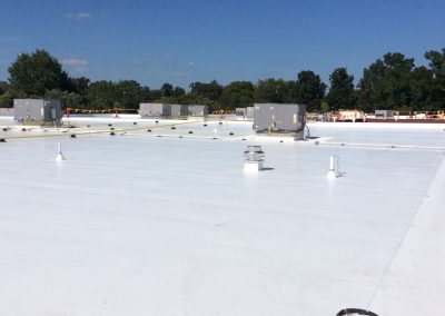 New Commercial Flat Roof with HVAC Installations