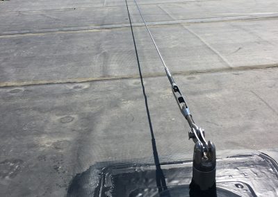 Cable on flat roof